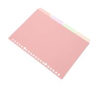 4pcs PP Binder Dividers with Tabs, 4 Pages, Waterproof for School | Light Pink Pastel Binder Dividers, Easy Page Turning, Back to School Decor, Home Use