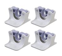 4PCS Practical Mop Holder Adhesive Hand Hanger Drilling Wall Mount Clock Dust Pan Organizer