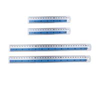 4pcs Precise Metal Ruler Straight Edges for Engineering Drafting and Art Projects, Imperials/Metric Measurements Steel