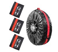 4pcs Premium 190T Polyester Wheel Cover for Seasonal Use Protects Against Rain and Sunlight Tire Storage Bags Waterproof Tire Cover