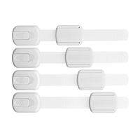 4PCS Premium Child Safety Strap Locks, Drawer Locks Baby Proofing, Refrigerator Lock Child Proof, Cabinet Locks for Babies...