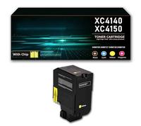 4Pcs Premium XC4140 4150 Ink Cartridge Set With Chip Compatible Laser Toner Cartridges for Lexmark XC4140 XC4150 XC4143 XC4152 XC4153 Laser Printer Can Add Ink,Yellow-1Pack