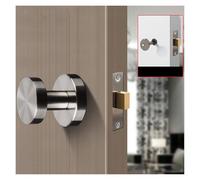 4pcs Premium Zinc-Alloy Heavy Duty Door Nobs Kit, Adjustable Design for Hallway, Bedroom Doors, Easy Installation for Homeowners & Renovators(Silver)