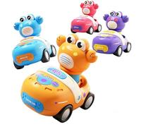 4pcs Press to Go Crab Car Toys Set for Toddlers Push Go Friction Racing Cars, Infant Play Vehicle Set, Ideal 1st Birthday Gift for 12-24 Months Old Boys Girls