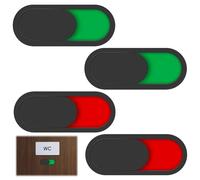 4PCS Privacy Door Do not Disturb Sign Slide Door Sign Self Adhesive No Drilling Required Sliding Indicator Frosted Acrylic Vacant or Occupied Status for Home Office Conference Hotles Hospital
