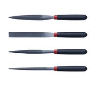 4Pcs Professional Portable File Tools Set Featuring Round Flat Half Round Triangle Shape Metal Wood Carving Tools Professional Hand Files