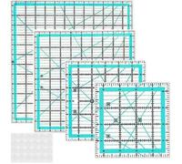 4Pcs Professional Sewing Ruler Set Clear Acrylic Quilting Patchwork Templates Measuring Tool for Fabric Cutting Acrylic Quilting Templates
