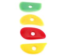 4PCS Professional Silicone Ribs Pottery Tools Set - Multi-Shaped Clay Sculpting, Smoothing & Shaping Tools for Ceramics/Pottery, Soft, Flexible & Non-Stick Clay Modeling Tools