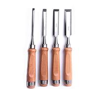 4PCS Professional Wood Chisels Set,6/12/19/25mm Gouges for Carving Wood Machine Flat Chisels Chrome Vanadium Steel Woodworking Chisels Tool Hand DIY