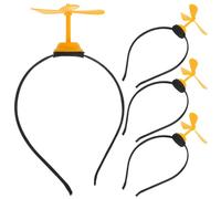 4pcs Propeller Headband Yellow Plastic Novelty Hair Hoop