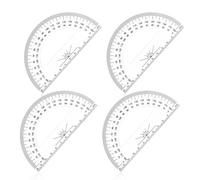 4Pcs Protractors | 180 Degrees Protractor 4.7 Inches Clear Plastic Protractor for Exam Angle Measurement | Geometric and Maths Tool