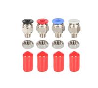 4pcs PTFE Pneumatic Couplers Connectors PC4 Straight Adapters 4x2.5mm Tubes PTFE Air Connectors for Printing