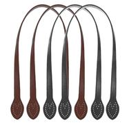 4Pcs PU Leather Purse Straps, 23 Inch Bag Handles Replacements, Sew On Purse Handle Band, with Sewing Holes for DIY Crocheted Bags, Tote Bag, Underarm Bags, Wallet Repair Making Supplies