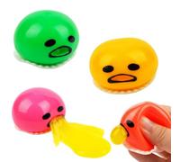 4Pcs Puking Ball Toy, Stress Relief and Sensory Stimulation, Squeeze Toys Disgusting Egg Yolk Ball, Squishy Ball Set for Office and Classroom Use, Anxiety Management Tool with Fun Design