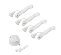 4pcs Pull Cord String with Connector, Spare Cord Pull for Ceiling Switch, Replacement Cords-Pull for Ceiling Switch, Nylon Pull-Cords Light Switch Bath Light Pull-Cord and String for Bathroom Bedroom