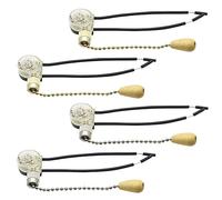 4Pcs Pull Switch, Light Pull Chain, Ceiling Fan Pull Chain, Universal Pull Switch Replacement for Wall Lamps,Table Lamps, Floor Lamps, Bedside Lamps, Ceiling Fans, Vintage Switch with Pull Chain Cord