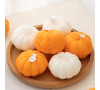 4pcs Pumpkin Candle, Cute Halloween Scented Candles, Cute Pumpkin Candle Gift Set, Halloween Thanksgiving Autumn Fall Home Decor