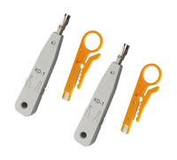 4PCS Punch Down Tool, Professional Ethernet Punchdown Tool for RJ45 Cat5/Cat6/Cat7 with Wire Stripper Combo