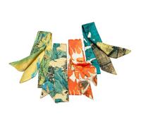 4pcs Purse Scarf For Handbags Silk Head Scarf For Hair Fashion Skinny Scarf For Women Long Neckerchief, Red-totem, Medium