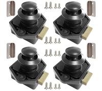 4PCS Push Button Latch Catch Push Door Lock,Push Button Latch Lock, Motorhome Caravan Cabinet，RV Motorhome Camper ABS Black,Magnetic Drawer Catches
