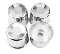 4pcs Push Through Wheel Center Caps Chrome Silver for 4.25" Center Bore Auto Trailer Wheel Rim