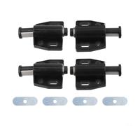 4pcs Push to Open Touch Latch, Magnetic Catch for Kitchen Cabinet Doors, Drawer Fronts, Wardrobe Cupboards, Handle-Free Design, 55x39mm, Black(Black)