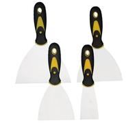 4Pcs Putty Knife, 1.5/3/4/6 Inch Rust-Proof Scraper Tool, Stainless Steel Spackle Knife for Repairing Removing Scraping Spackle