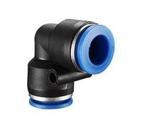 4pcs PV Equal Diameter Elbow Quick Plug Connector; Blue and Black PV-4