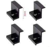 4Pcs PV Solar Panel End Clamps for 30-45mm Frame Height, Aluminum Alloy Mounting Bracket with Black Oxidation Resistance, Compatible with Roof (35mm)