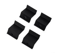 4Pcs PV Solar Panel Mount Accessories PV End Clamp Aluminum Alloy Black(35mm)