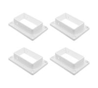 4pcs Pvc Fence Post Bracket 2x3.5 Slotted White Vinyl Connector