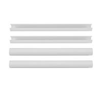 4pcs PVC Pipe Guard Sleeves 15x200mm White Decorative Cover | Trim Finish, Sleek Wall Look, for Water Heater Vents, Gas Supply Pipes, Under-sink Areas, Outdoor