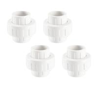 4Pcs PVC Union Connector Leakproof Pipe Quick Connecting Fitting Aquarium Fish Tanks Tube Joint for Water Supply Systems Plumbing Fitting Repair Irrigation Leak-Proof Inch Repair