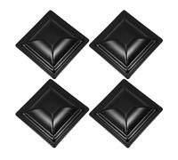 4pcs Pyramid Iron Post Cap for 4x4 Inch Square Wood Posts Black