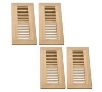 4Pcs Qirui Red Oak Hardwood Flush Mount Floor Register, 4X12 Inch, High Output Air Flow, with Damper, Unfinished