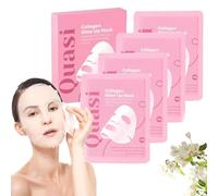 4PCS Quasi Bio Collagen Mask, Quasi Collagen Mask, Firm Skin Deep Hydrating, Night Care, Wrinkle Reduction, Glow like Glass Skin, Suitable for Various Skin Types (1box)