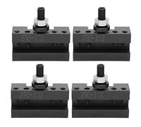4Pcs Quick Changing Boring Tool, High Hardness High Carbon Steel CNC Fixture, 250-102 Tool Holder for Turning and Facing, Includes Dovetail Tenon for External Machine - Mounted K