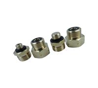 4Pcs Quick Install Cylinder Connection Adapter Brass Hexagonal Connector Camp Stove Converter Easy to Use Universals Fitting Refill Adapter