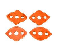4Pcs R Corner Templates Radius Jig Routing Template Abs Woodworking Corner Locator for DIY Photo Frame Table Stool Projects (Orange)