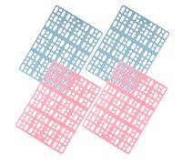 4pcs Rabbit Cage Floor Mat with Holes, Hollow Plastic Foot Pad | Lightweight Drainage Design, Easy Cleanup, for Rabbit Owners, Hamster Cages, Mice and Puppies