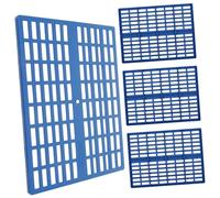 4pcs Rabbit Mats Rabbit Cage Guinea Pig Accessories Guinea Pig Cooling Mat Litter Tray Bunnies Hutch Rabbit Feet Pad Floor Mat for Pet Bunny Foot Mats Hamster Mat Blue Plastic