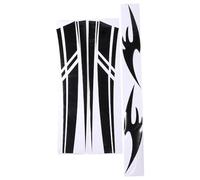 4PCS Racing Stripes Car Sticker Black 106x9.2inch Stripes Door Sides Hood Decal Stripe Graphic Car Stickers Decorative for Car SUV Truck Car Body Accessories