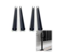 4pcs Radiator Pipe Covers, Black Radiator Pipe Covers, 200mm Long for 15mm Central Heating Pipes Clip On Design Easy Snap Fit Installation Conceals Unsightly Pipework