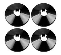 4Pcs Radiator Pipe Covers, GLADFRESIT 15mm Plastic Black Pipe Collars Pipe Cover Plate for Wall Pipe Tube Decoration