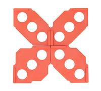 4Pcs Radius Jig Router Templates Set, Corner Radius Routing Templates for Woodworking, Rounded Corner Trimmer with 3 - Hole Fixation, Durable ABS Router Bit Guides for Picture
