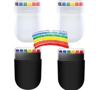 4PCS Rainbow Flag Face,Rainbow Body Brush,Pride Face Painting Kit Paint Roller,Bright Colors Body Painting Kit For Kids Adults Gay Pride Celebrations Halloween Birthday Party Festivals Makeup