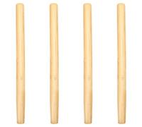 4pcs Rake Handle Replacement Solid Ash Wood Straight Grip for Tools | Hardwood, Smooth Finish, Reinforced Build, Universal Fit for Sickles and Cultivators, 1.43 Pounds