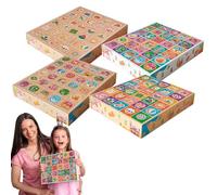 4PCS Ramadan Advent Calendar for Kids, Empty Ramadan Mubarak Advent Calendar, 30 Days Ramadan Countdown Calendar Empty Ramadans Giftss Box To Fill Your Own Islamic Gifts, Only Empty Boxes