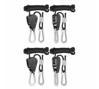 4Pcs, Ratchet Ropes 1/8" Heavy Duty Hangers, Adjustable Grow Light Hangers for Equipment, Flowers, Plants, 150 Lb Capacity