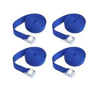 4Pcs Ratchet Tie Down Straps, Adjustable Tensioning Belt Lashing Straps for Cargo Luggage Vans Trucks Motorcycle (Navy Blue) - 5m x 50mm